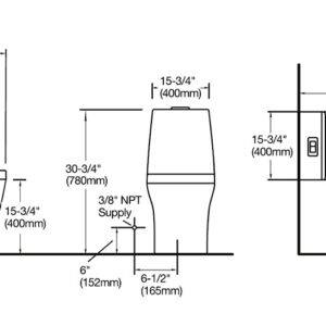 One Piece Toilet T7701 scheme