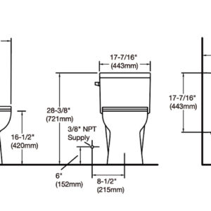 One Piece Toilet T7703 scheme